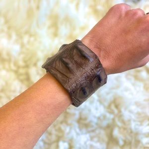 Blair’s belts alligator cuff bracelet